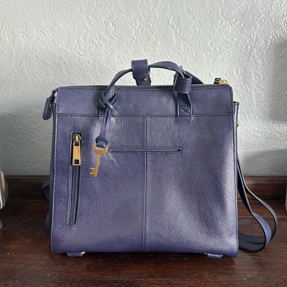 Fossil Women's Elina Convertible Small Backpack ~ Blue - Picture 3 of 8